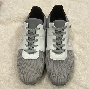 NWOB BRUNOMAGLI Lugo Sneaker in White and Gray Size 10.5